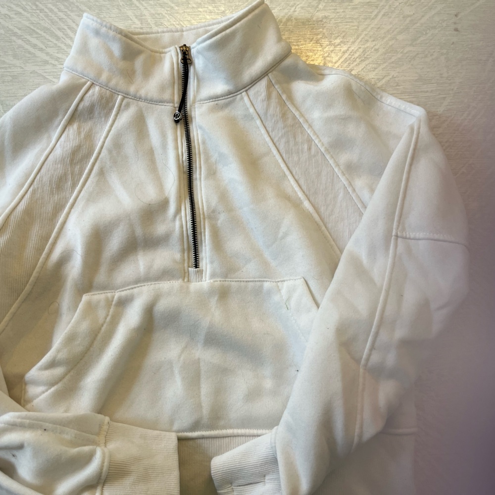 lululemon athletica White cropped hoodie